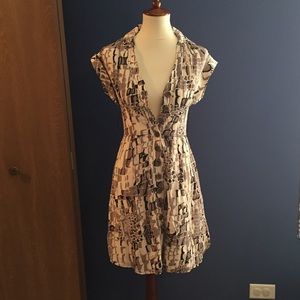 Nanette Lepore button up silk dress